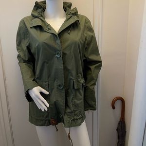 J.Crew Army Green Lightweight Cotton Jacket. Size 12.